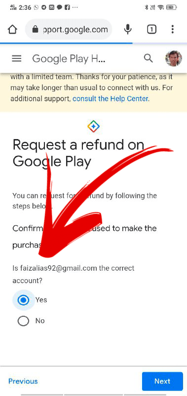 refund google play store