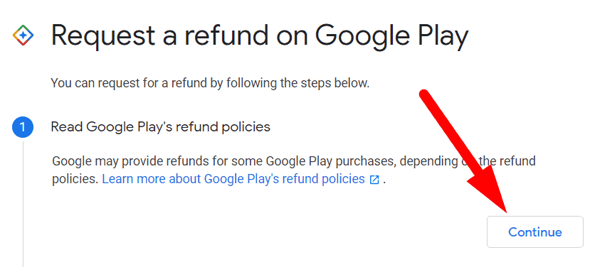 refund google play store