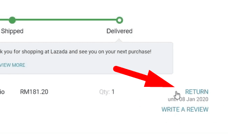 cara return barang lazada